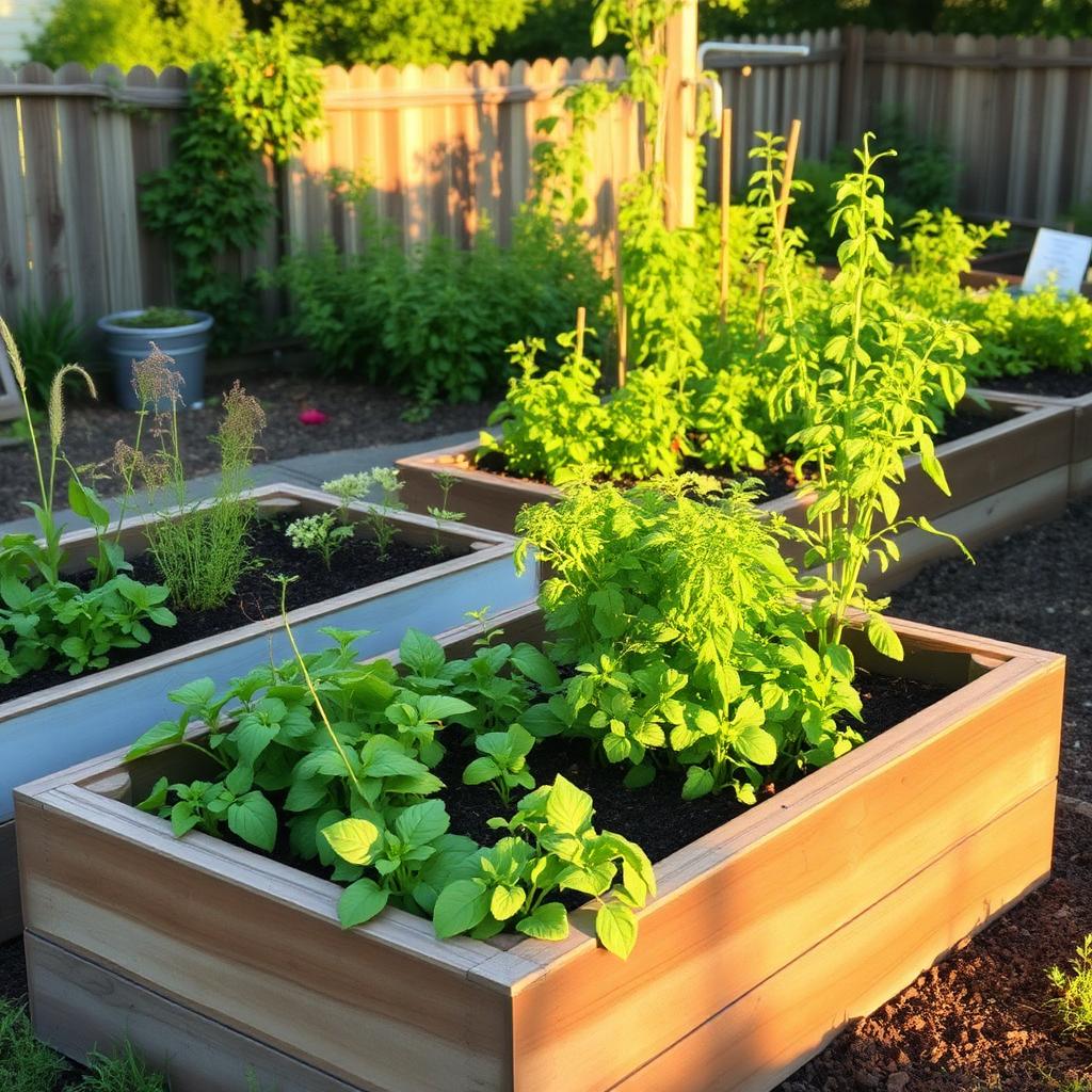 Balcony herb setup